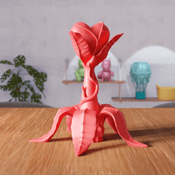Heart Bud Botanical Statue 3d model