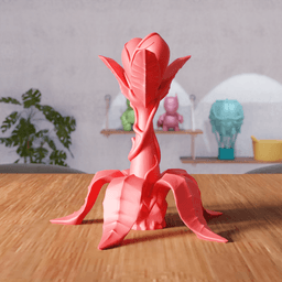 Heart Bud Botanical Statue 3d model