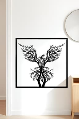 Simurg Wall Art, Wall Decor, Home Decor 3d model