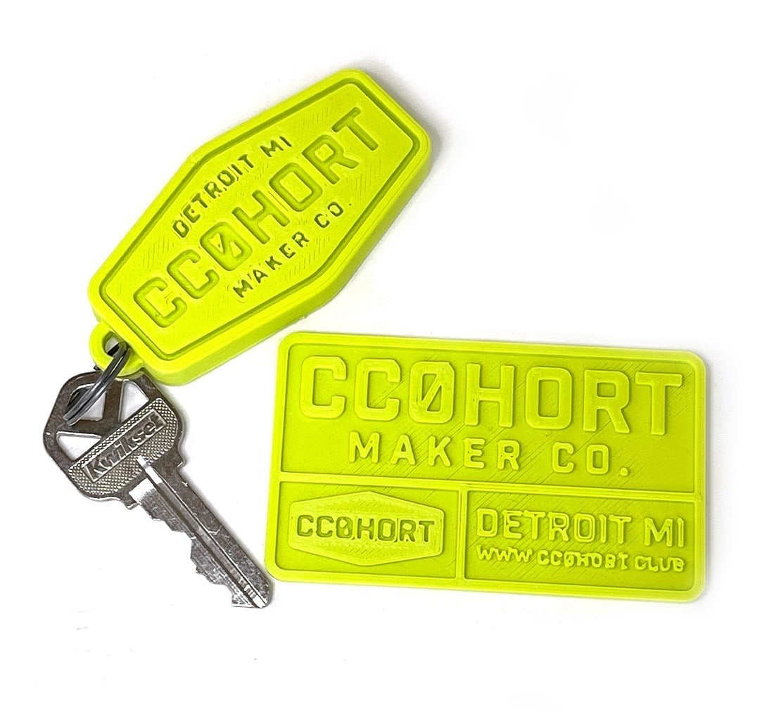 3D Printable STL Keychain & Business Card 3d model