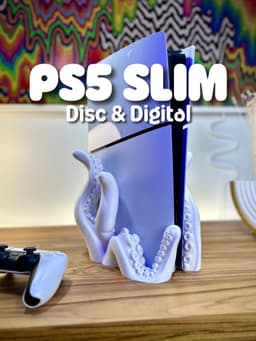 Tentacle Stand PS5 SLIM - Disc & Digital 3d model
