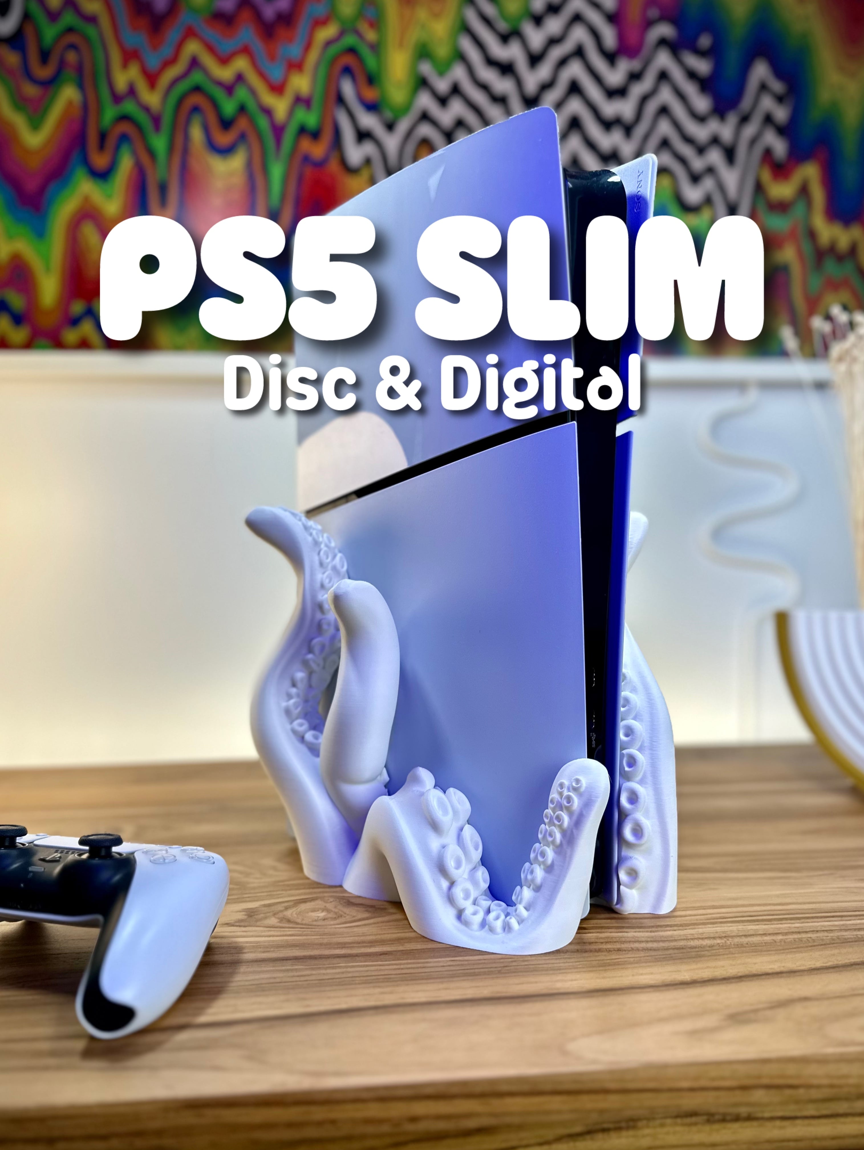 Tentacle Stand PS5 SLIM - Disc & Digital 3d model
