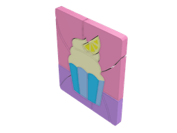 Print-By-Color Cupcake 3d model
