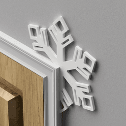 Snowflake Door Topper 3d model