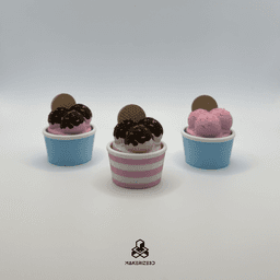 Triple Scoop Ice Cream Clicker 3d model