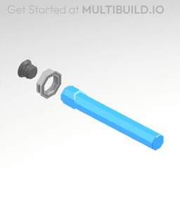 100 mm Peg (Bolt-Locked Insert) 3d model