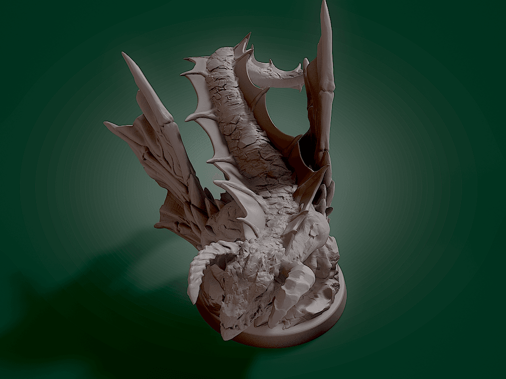 crawling dragon.stl 3d model