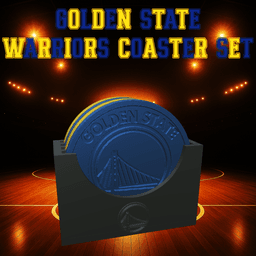 Golden State Warriors Coaster Set (NBA) 3d model