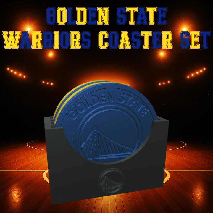 Golden State Warriors Coaster Set (NBA) 3d model