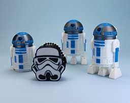 R2-D2 Fidget Clicker Keychain 3d model