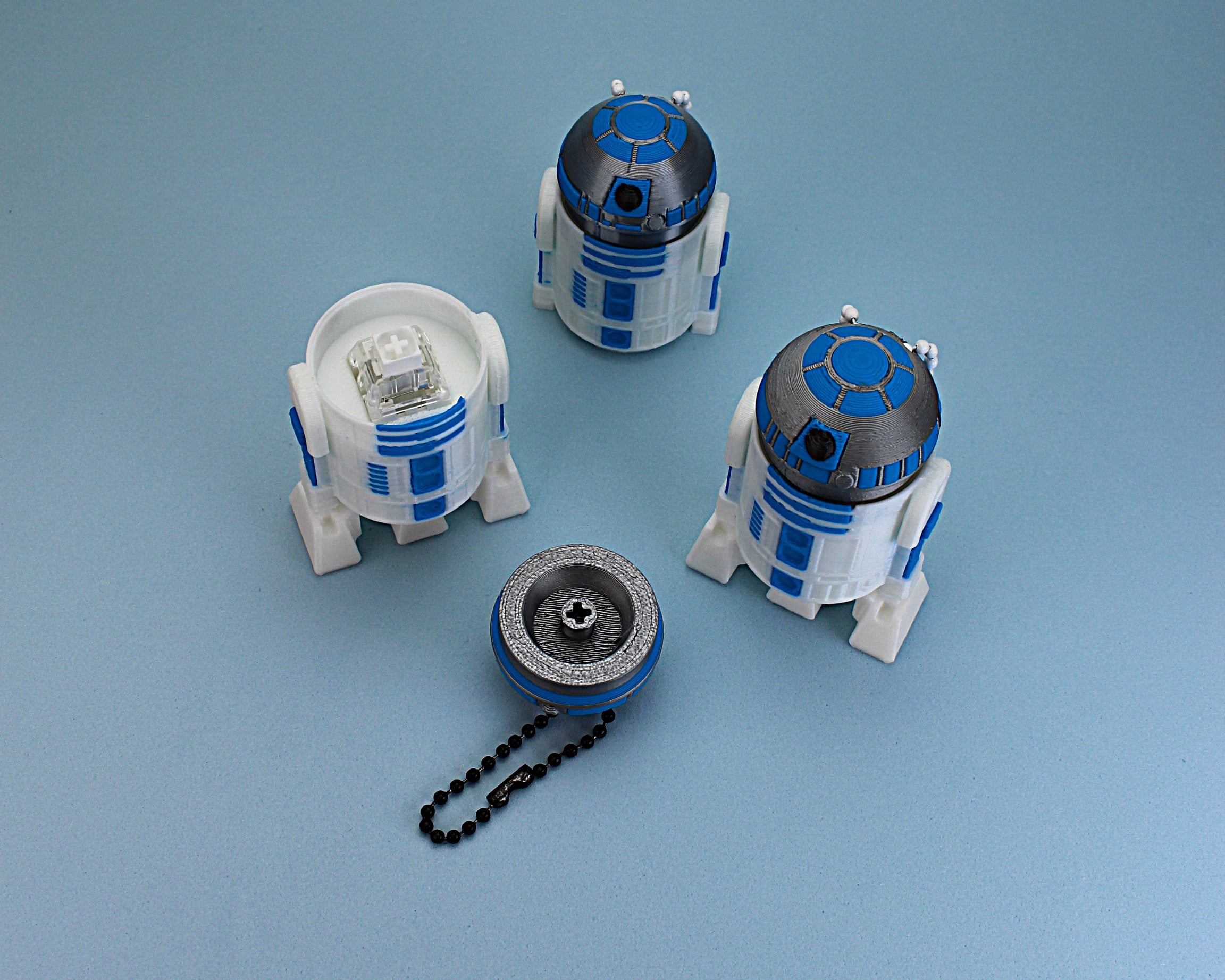 R2-D2 Fidget Clicker Keychain 3d model