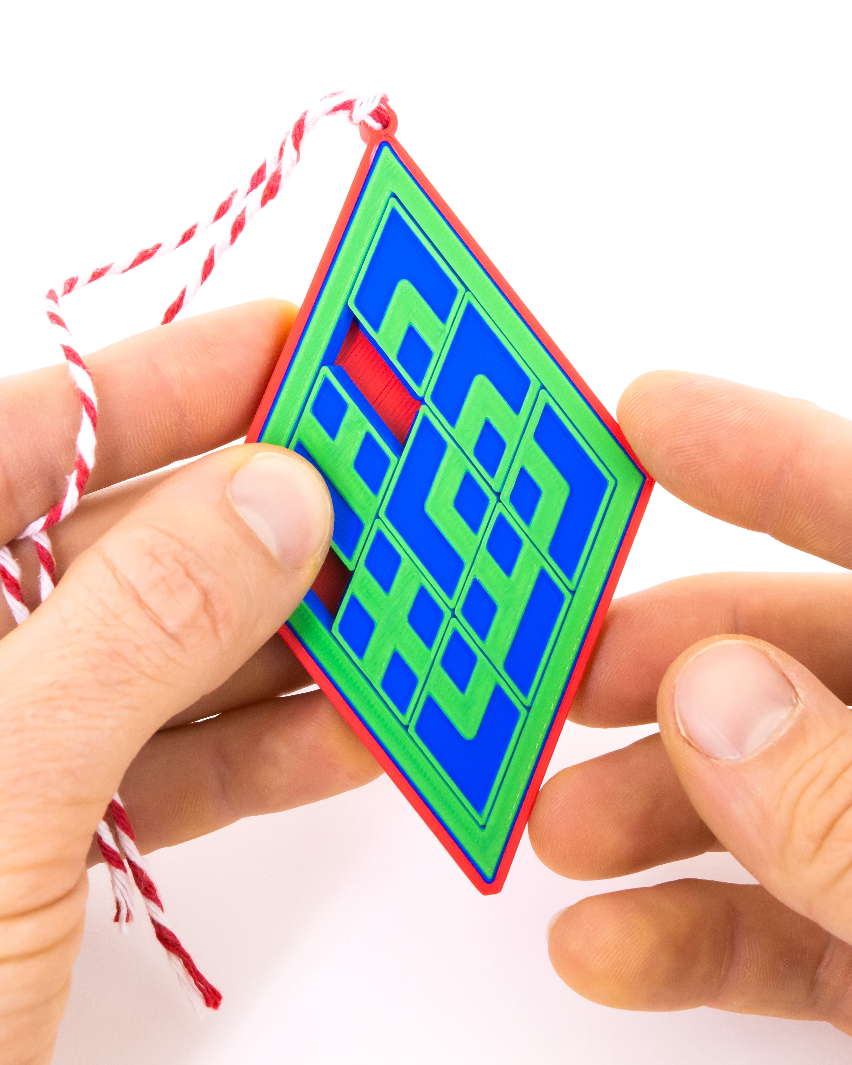 3 Diamond Puzzle Ornament 3d model