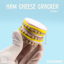 Ham Cheese Cracker Fidget Clicker - Snack Series #1 3d model