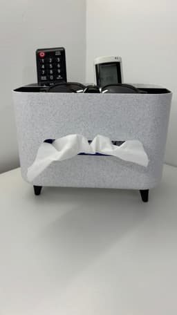 Living Room Organizer with Napkin Slot, Remotes & Essentials Storage 3d model