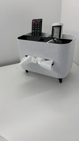 Living Room Organizer with Napkin Slot, Remotes & Essentials Storage 3d model