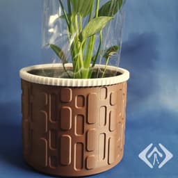 A modern, cylindrical pot cover 3d model