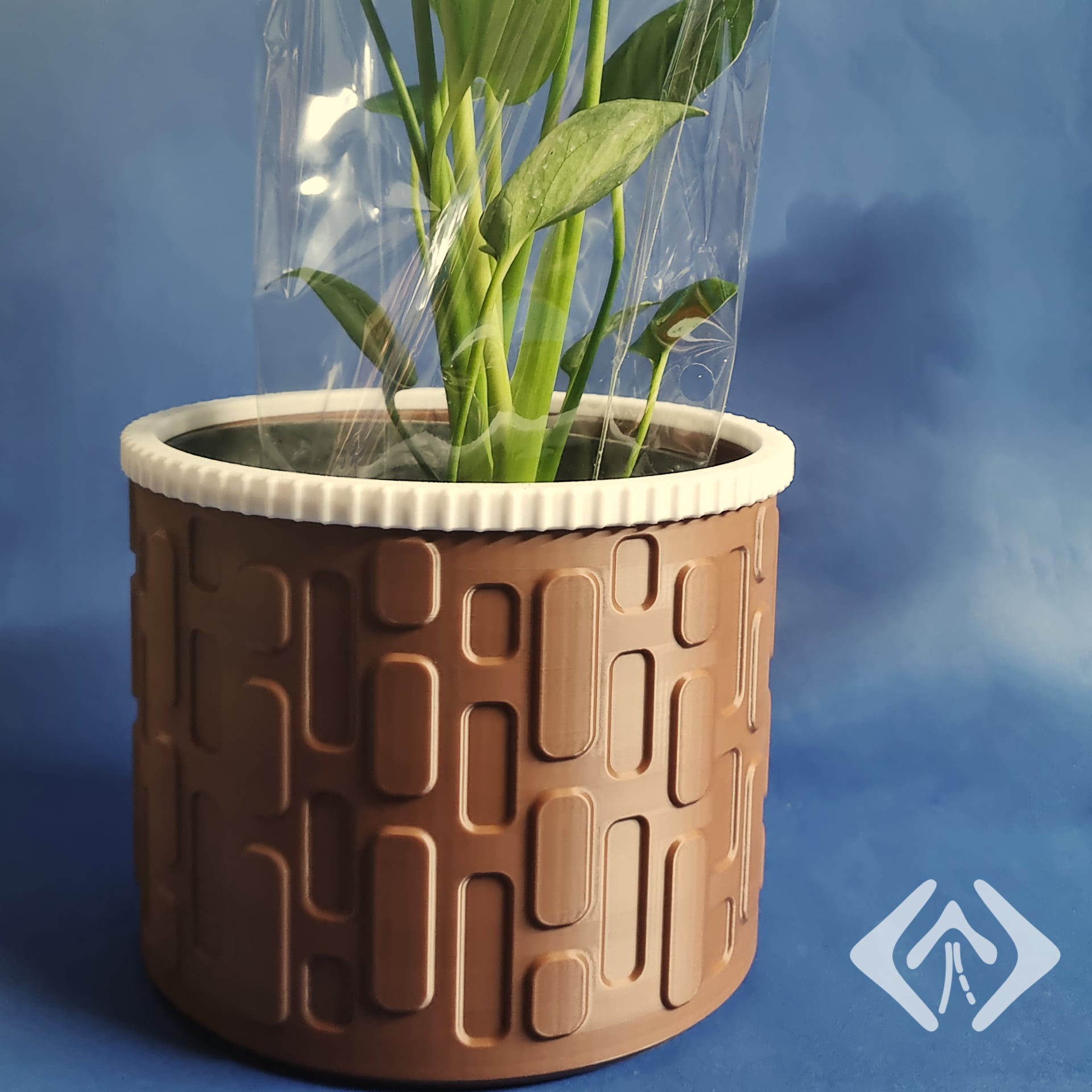 A modern, cylindrical pot cover 3d model