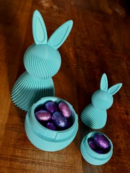 Modern Easter Bunny Container Set – Candy Box 3d model