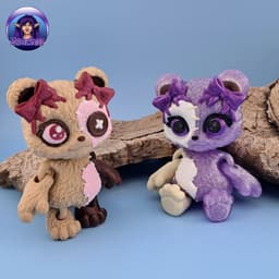 Patchwork Teddy Bears 3d model