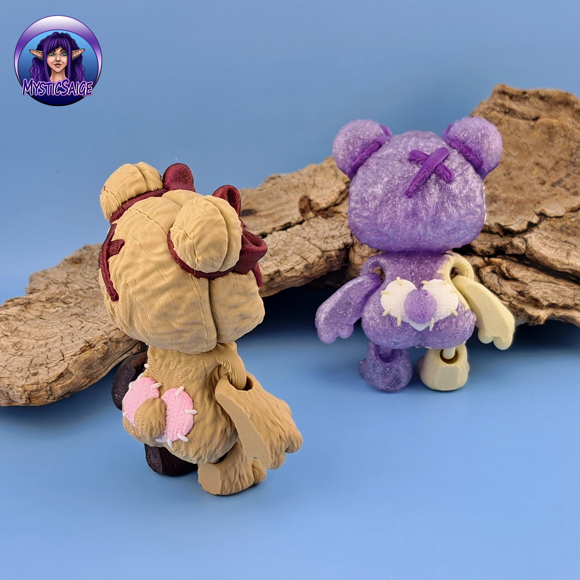 Patchwork Teddy Bears 3d model