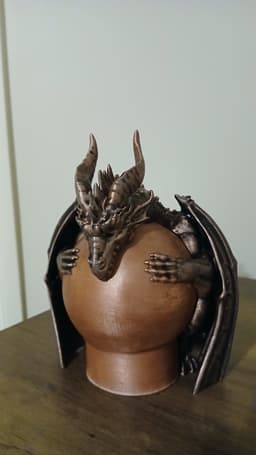 Dragon Guardian Orb Lamp 3d model