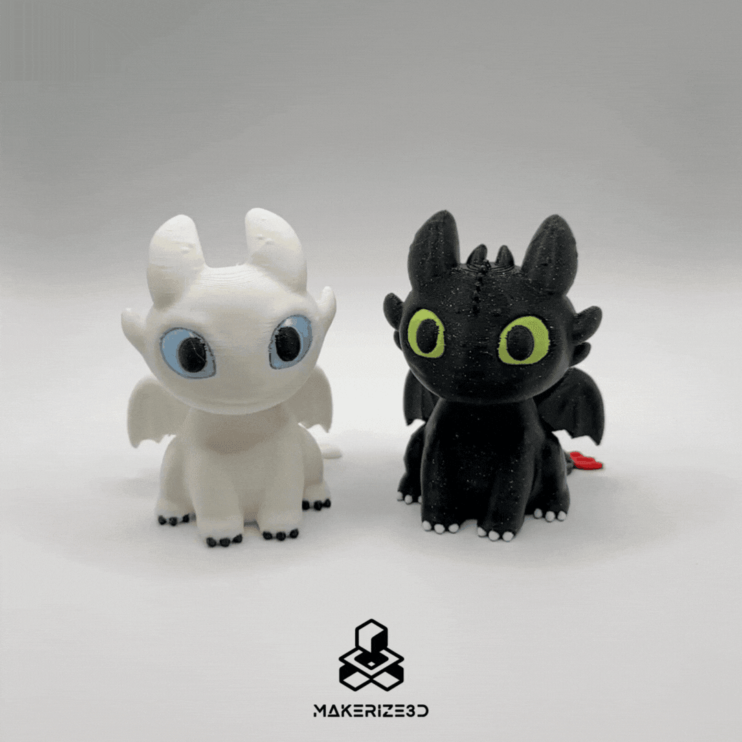 Toothless and Light Fury 3d model
