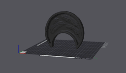 Featherd cresent jewelry dish 3d model