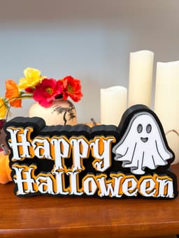 Happy Halloween Ghost Sign 3d model