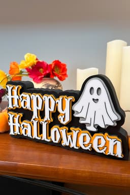 Happy Halloween Ghost Sign 3d model