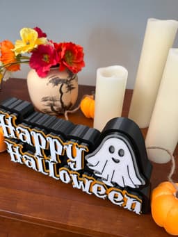 Happy Halloween Ghost Sign 3d model