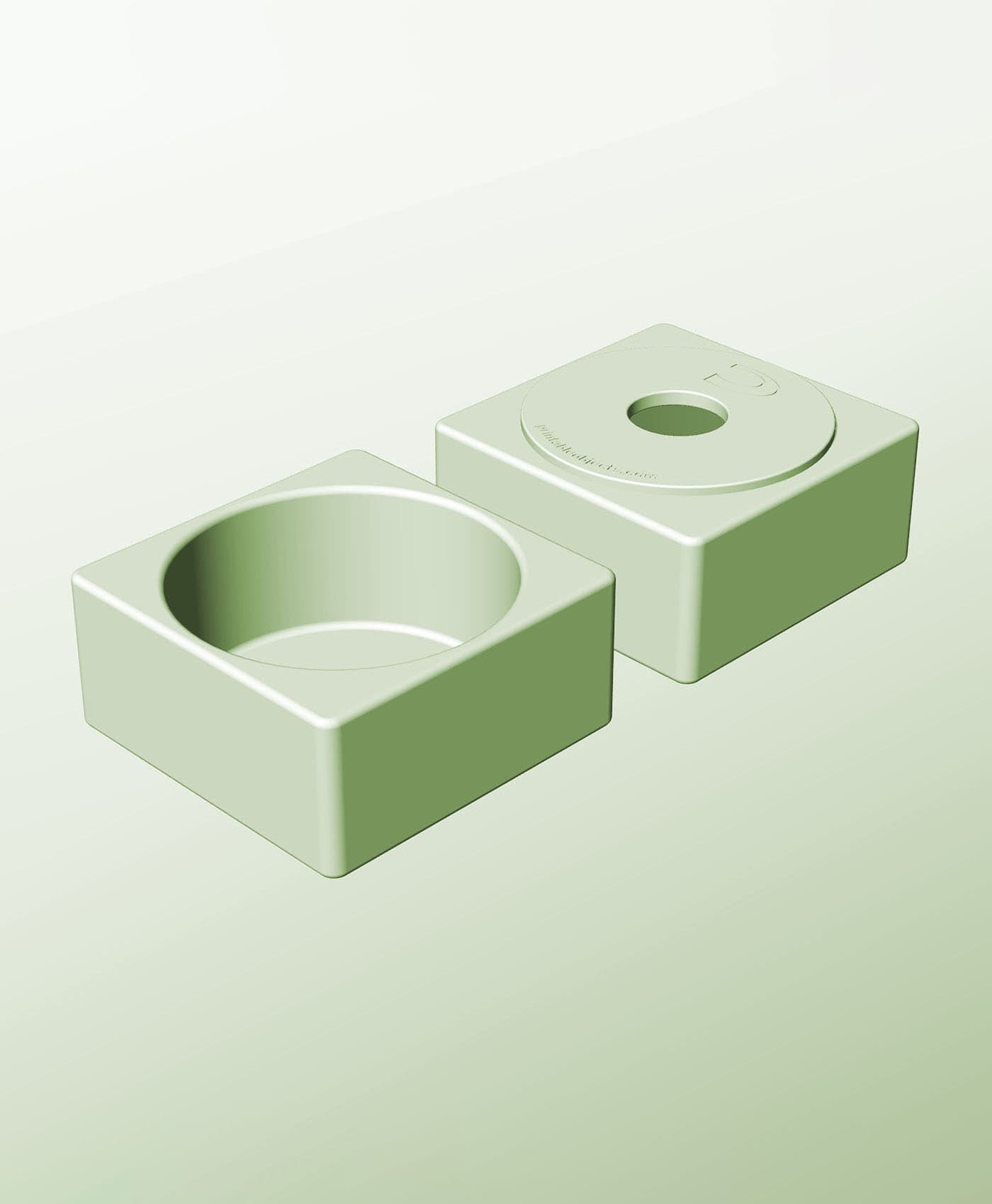 CS128-65-P Stackable pierced bin box module for creative decor 3d model