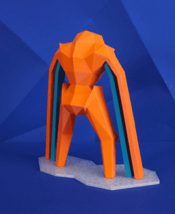 Deoxys Defense Low Poly Pokemon 3d model