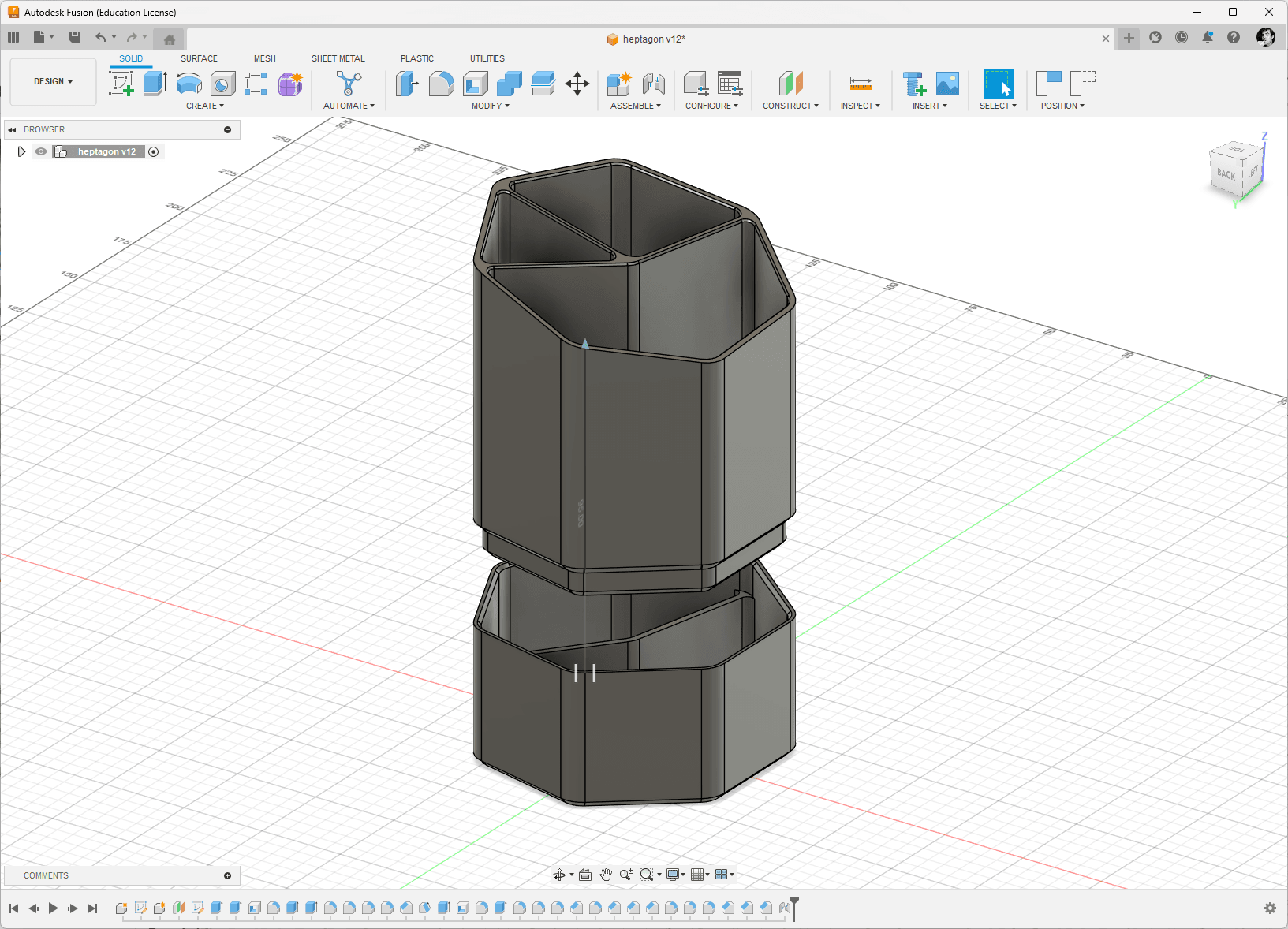 Heptagonal pen holder 3d model