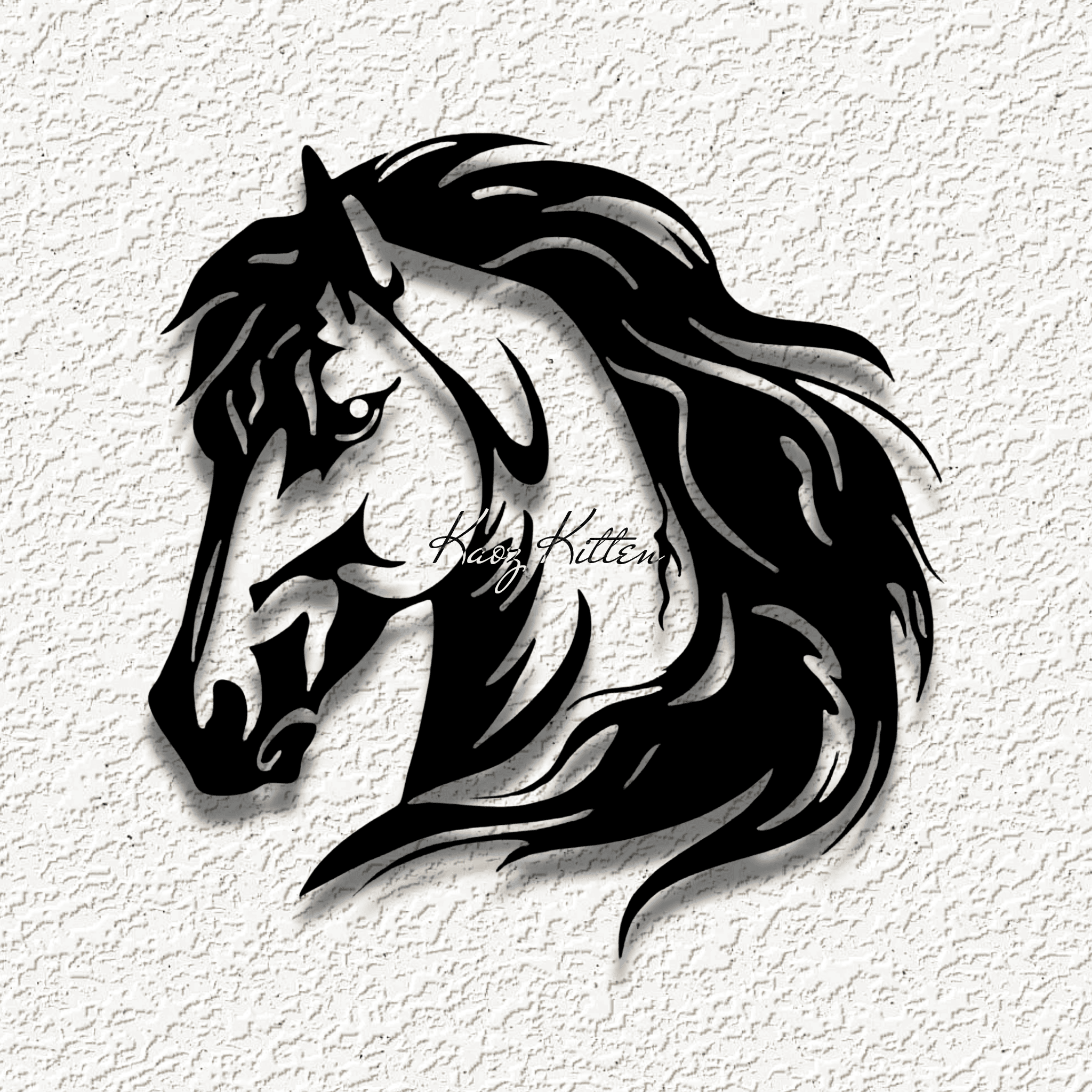stallion horse WALL ART HOME DECOR 3d model