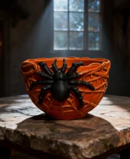 Halloween Spider Bowl 3d model