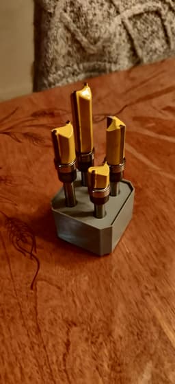 Router Bit Insert - 4x 1/4" Shanks.stl 3d model