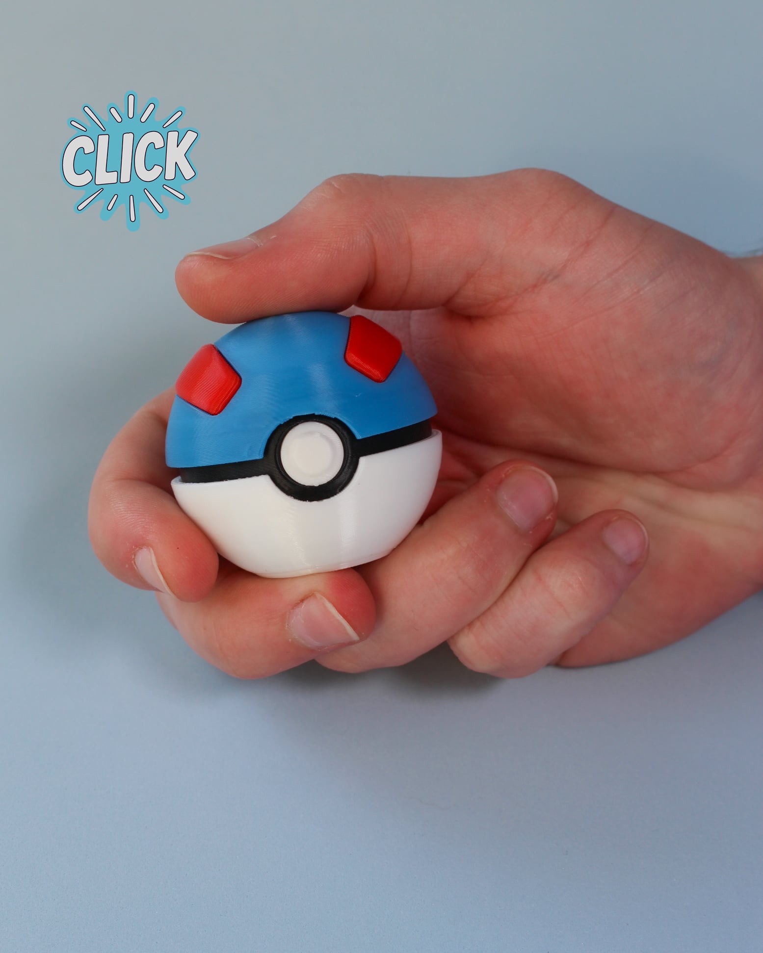 Great Ball Fidget Clicker Keychain 3d model