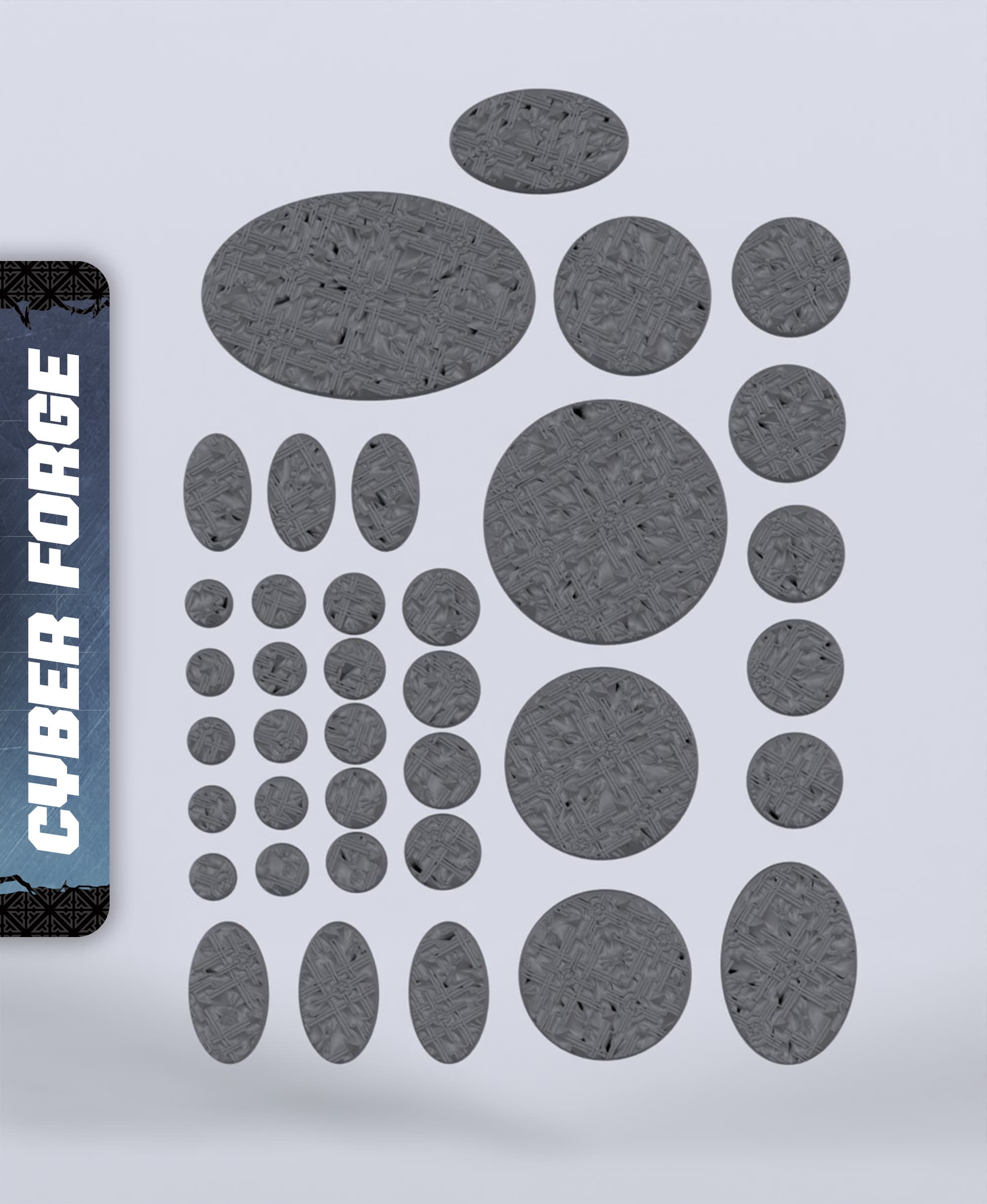 Clash Bases - With Free Cyberpunk - Sci-Fi Gift Ideas for RPG and Wargamers 3d model
