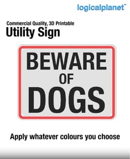 BEWARE OF DOGS Sign 3d model