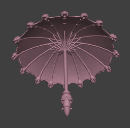 Skeletor Doll Umbrella / Miniature Gothic Parasol 3d model