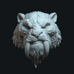Sabertooth v2_Action Figure Head 3d model