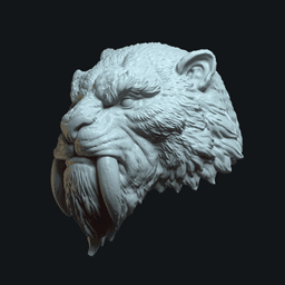 Sabertooth v2_Action Figure Head 3d model