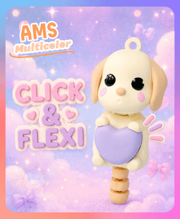 Labrador Retriever Love Heart Fidget Clicker Toy (Multicolor) 3d model