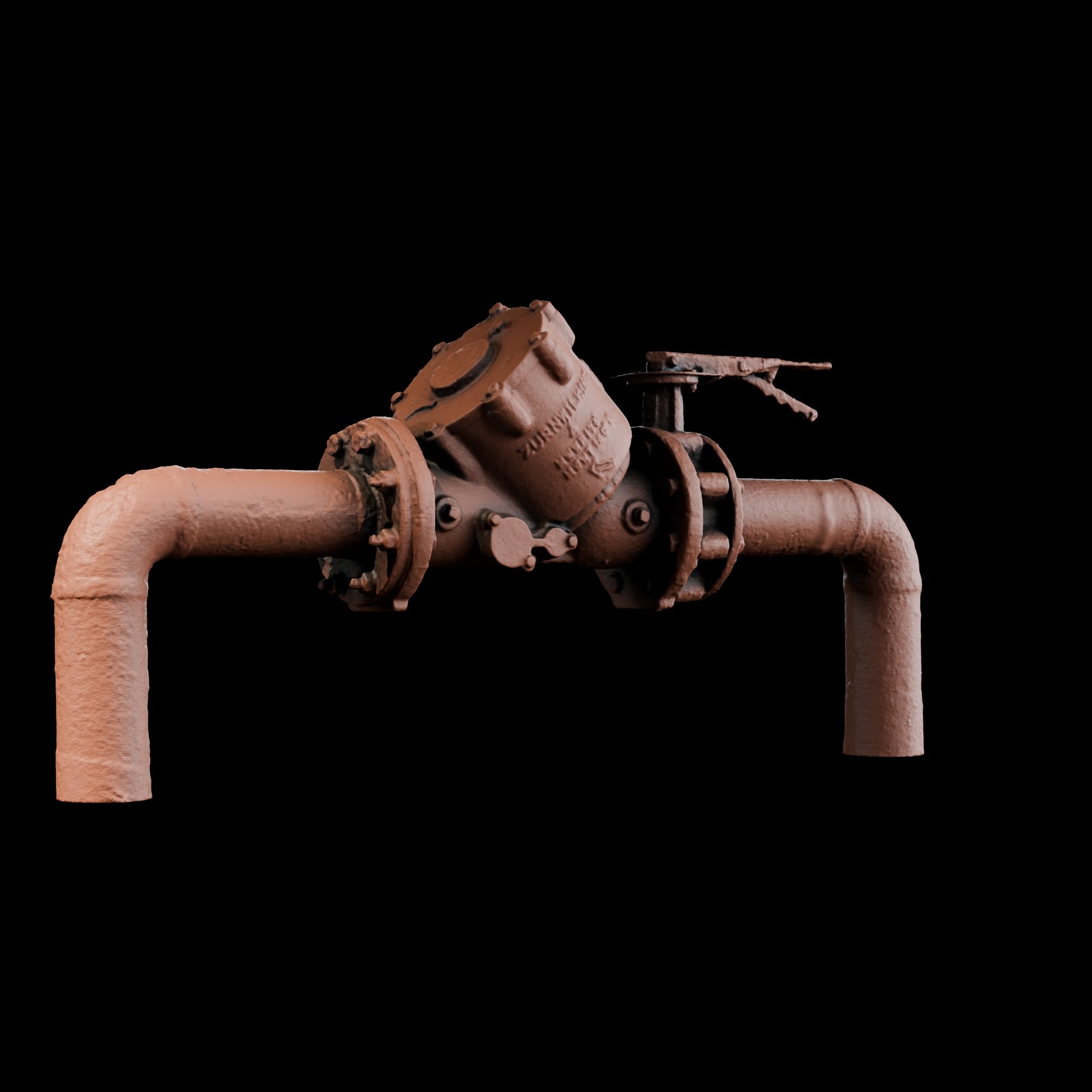 Industrial Single Valve | HO Scale Pipeline Infrastructure (Free Sample) 3d model