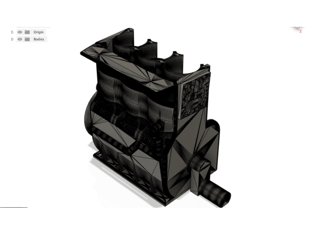 Print in Place Engine Benchmark - The Bengine Key-Chain 3d model