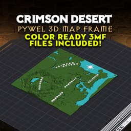 Crimson Desert 3D Relief Map of Pywel 3d model