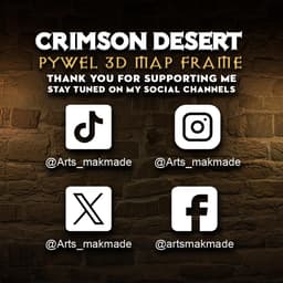 Crimson Desert 3D Relief Map of Pywel 3d model