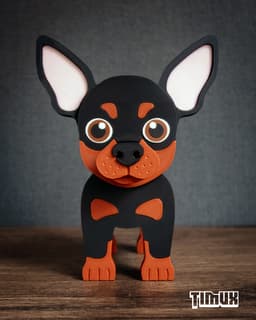 PINSCHER GLASSES HOLDER 3d model