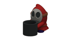 Shy Guy Pen Pot Desk Organiser 3d model