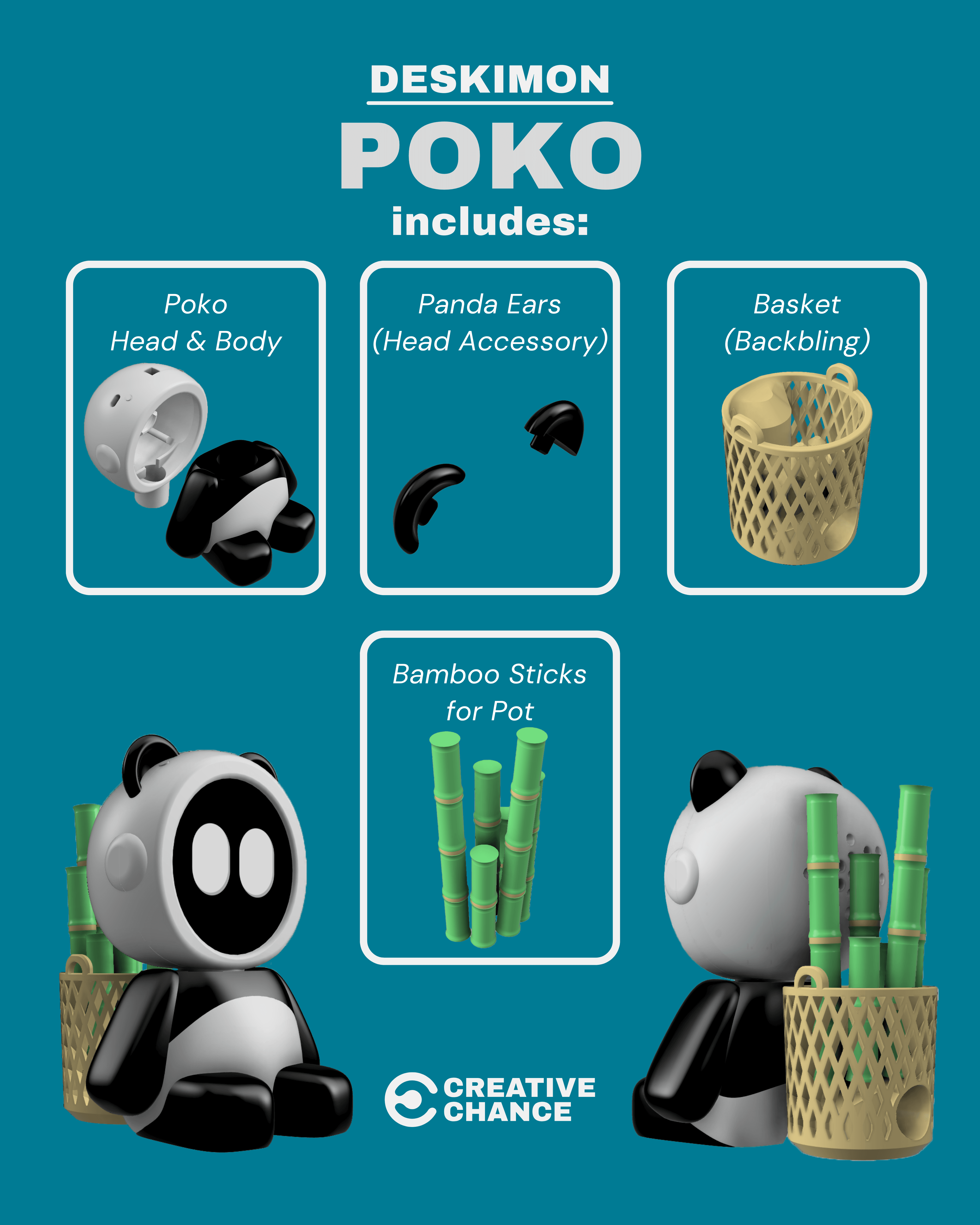 Deskimon - Poko 3d model
